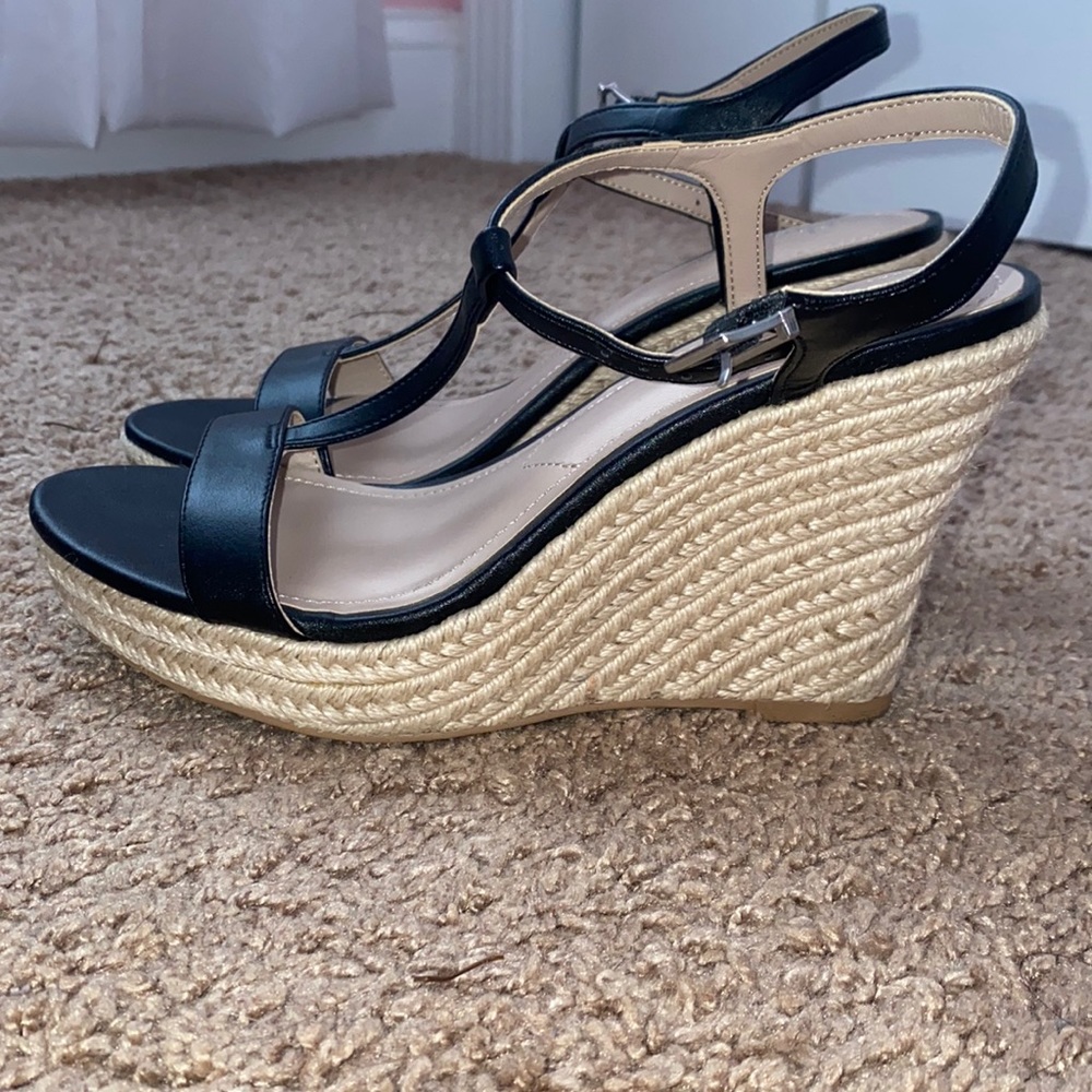 Charles by charles david black wedge sandal